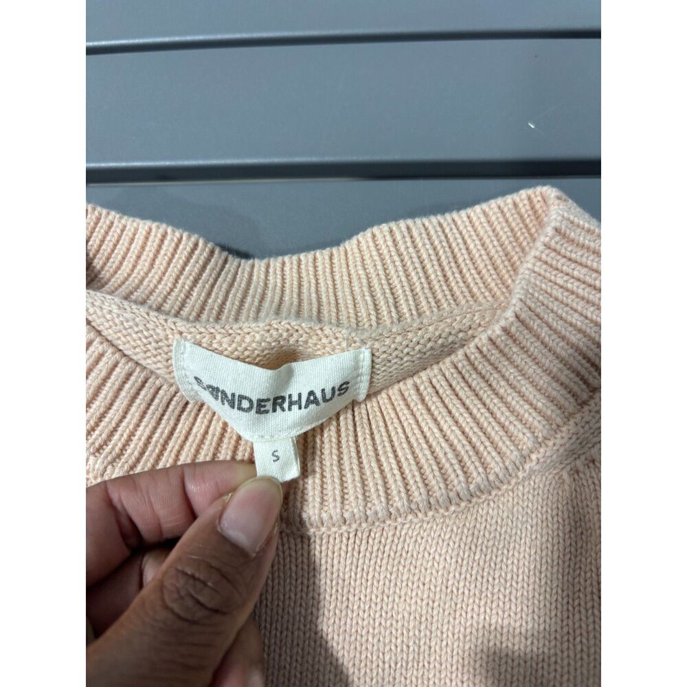 Sonderhaus Sweater Womens Size Small Blush Pink Knit Crewneck - Picture 4 of 9